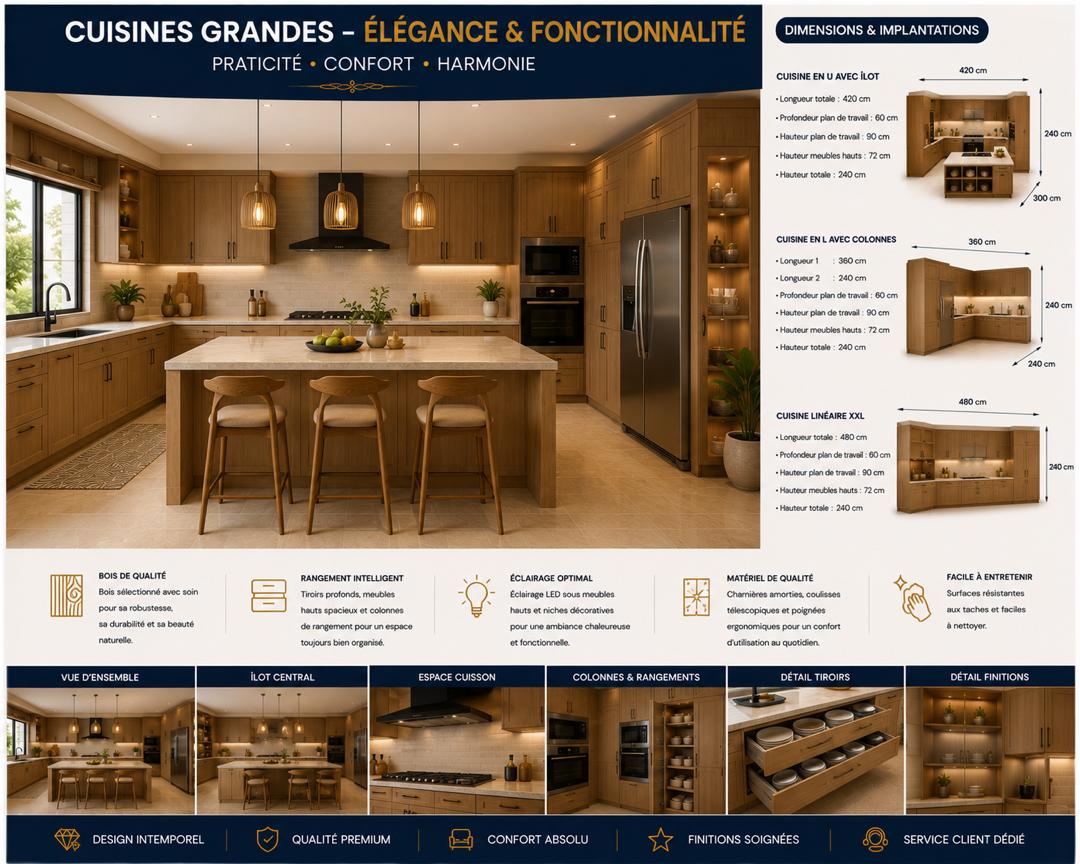 Cuisine grandes - élégance & fonctionnalité